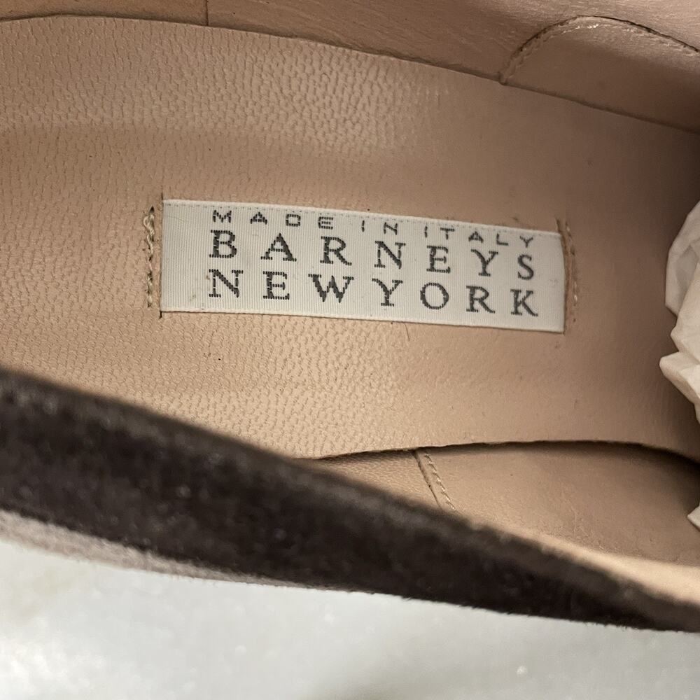 Barney’s New York Brown Suede Lace up Heeled Oxford Shoes Stilettos Sz 40 / Sz 9 - Picture 10 of 16